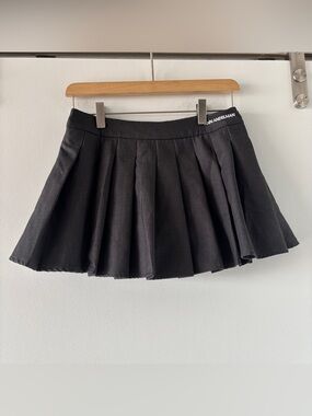 Ann Andelman Grey Pleated Mini Skirt